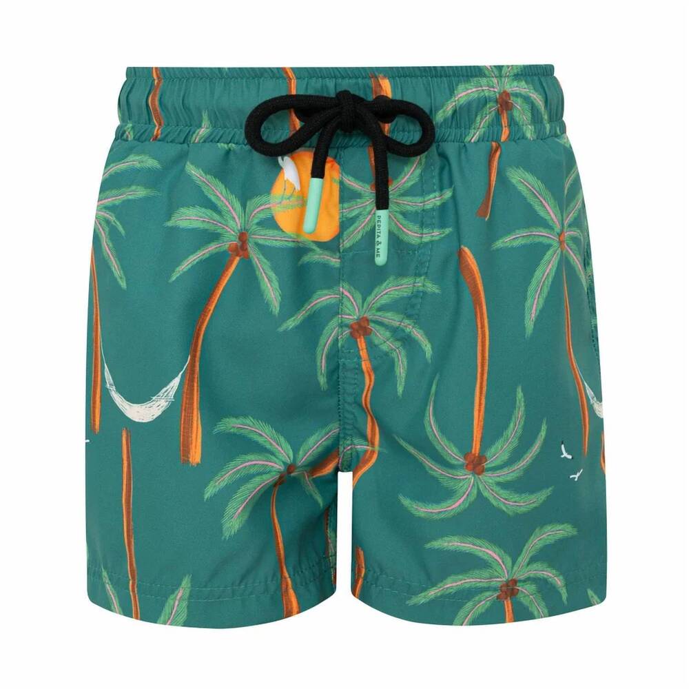 NEW PEPITA & ME kids' printed swim shorts in palmeras verde
